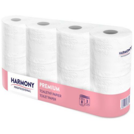 Harmony toalettpapír kistekercses (3r., hófehér, 250lap/tek, 8tek/csg, 7csg/#)