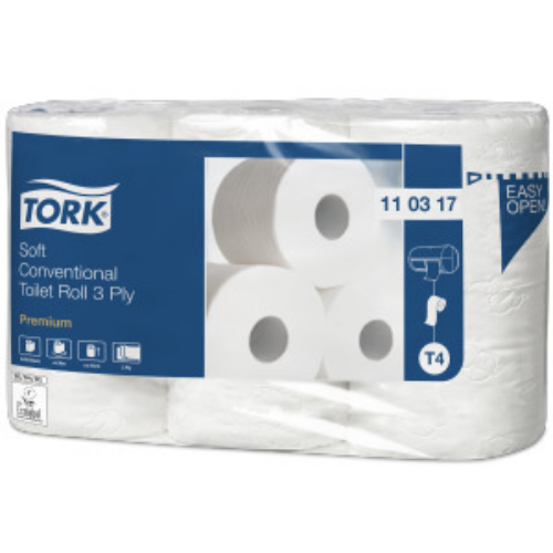 Tork toalettpapír T4 kistekercses Premium soft, 3r., hófehér, 35m/tek, 248 lap, 6tek/csg, 7csg/#