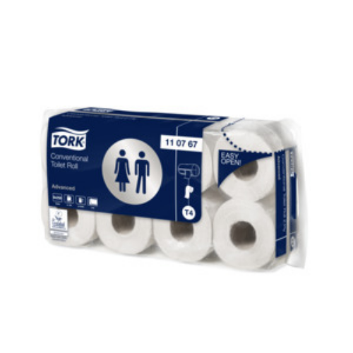Tork toalettpapír T4 kistekercses Advanced 2r., fehér, 30m/tek, 250 lap, 8tek/csg, 8csg/#