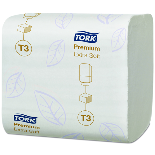 Tork toalettpapír T3, hajtogatott Extra soft folded, 2r., fehér, 252lap/csg, 30csg/#