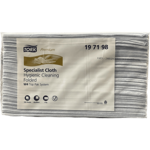 Tork ipari papír Premium Specialist Cloht Hyg. Clean 100 lap/csg, 5csg/# - KÉSZLETKISÖPRÉS - AKCIÓ - 197198