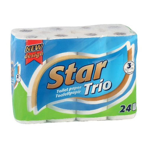 Star toalettpapír 90 Premium kistekercses (3r., hófehér, 90lap, 24tek/csg, 4csg/#) - 20102