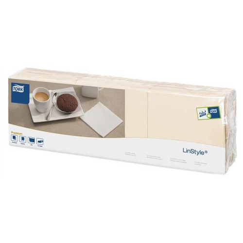 Tork szalvéta Linstyle koktél, premium textilhatású, KRÉM, 23/1, 150db/csg, 10csg/# - 478153