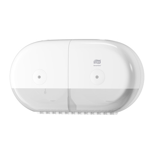 Tork adagoló toalettpapír T9 SmartOne mini duplatekercses - ütésálló műanyag, fehér