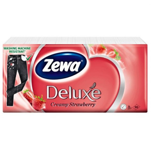 Zewa zsebkendő 90DB/CSG, 3r., 40csg/# creamy strawberry
